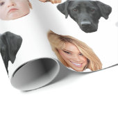 Grappig Aangepaste Gezichtsfoto Familie Gezicht 3  Cadeaupapier (Rol Hoek)