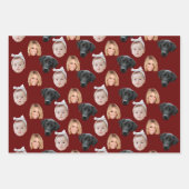 Grappig Aangepaste Gezichtsfoto Familie Gezicht 3 Inpakpapier Vel (Voorkant 2)