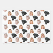 Grappig Aangepaste Gezichtsfoto Familie Gezicht 3 Inpakpapier Vel (Voorkant)