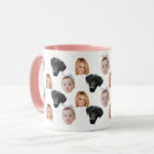 Grappig Aangepaste Gezichtsfoto Familie Gezicht 3  Mok (Voorkant links)