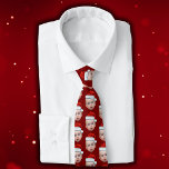 Grappig Aangepaste Gezichtsfoto Santa Head Christm Stropdas<br><div class="desc">Grappig Aangepaste Gezicht Foto Santa Head Kerst Rode stropdas</div>