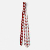 Grappig Aangepaste Gezichtsfoto Santa Head Christm Stropdas (Achterkant)