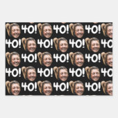 Grappig Aangepaste Gezichtsfoto Verjaardag Leeftij Inpakpapier Vel (Voorkant)