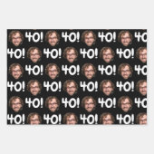 Grappig Aangepaste Gezichtsfoto Verjaardag Leeftij Inpakpapier Vel (Voorkant)