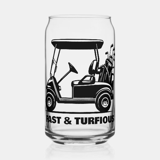 Grappig Aangepaste Golf Winkelwagen Sport Gift geë Blikvorm Glas (Achterkant)