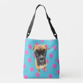 Grappig Aangepaste Hond Pet Gift voor Hond Mama Fa Crossbody Tas (Achterkant)