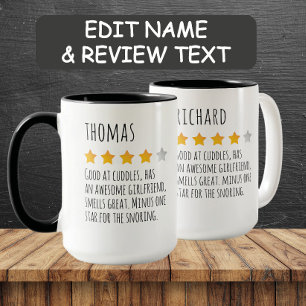Grappig Aangepaste Naam 5 Sterren Review Mok Gift