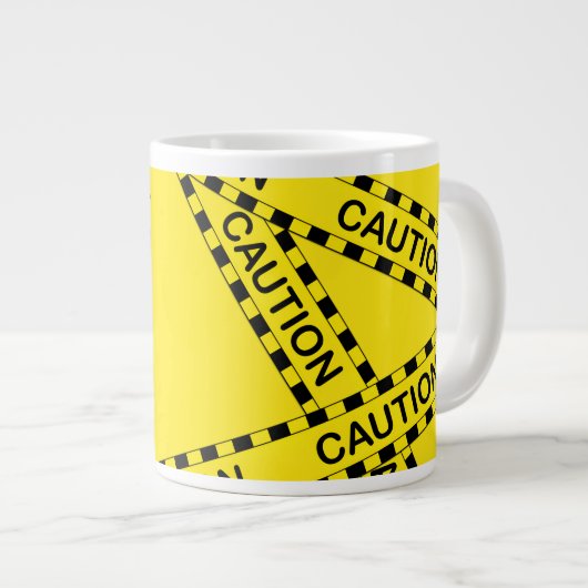 Grappig Aangepaste Naam Grote Mok Attentie Tape 00 (Voorkant rechts)