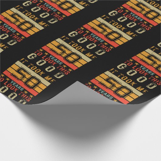 Grappig  aangepaste nummer verjaardagsverjaardag v cadeaupapier (Hoek)