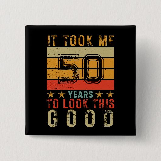 Grappig aangepaste nummer verjaardagsverjaardag v vierkante button 5,1 cm (Voorkant)