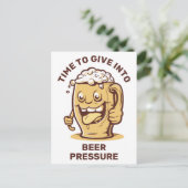 Grappig aangepaste tekst bier briefkaart (Staand voorkant)