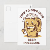 Grappig aangepaste tekst bier briefkaart (Voorkant / Achterkant)