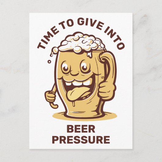 Grappig aangepaste tekst bier briefkaart (Voorkant)