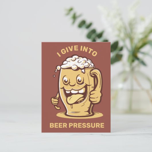 Grappig aangepaste tekst bier briefkaart (Staand voorkant)