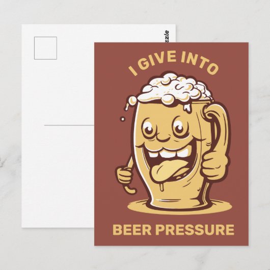 Grappig aangepaste tekst bier briefkaart (Voorkant / Achterkant)