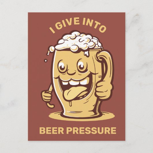 Grappig aangepaste tekst bier briefkaart (Voorkant)