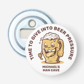 Grappig aangepaste tekst bier button flesopener (Voorkant)