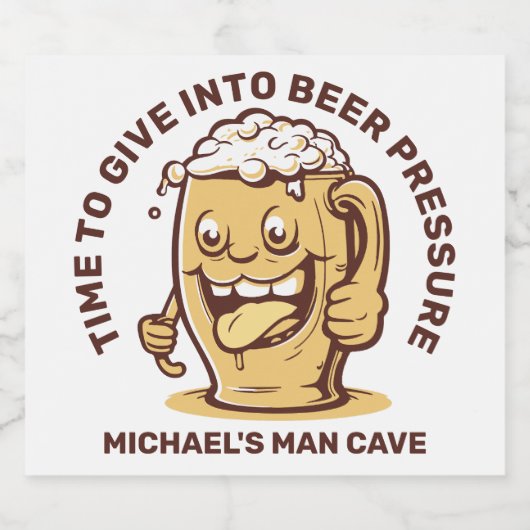 Grappig aangepaste tekst bier etiket (Enkel label)