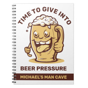 Grappig aangepaste tekst bier notitieboek