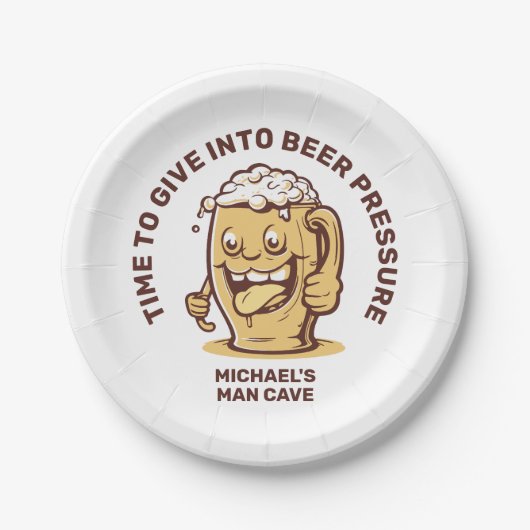 Grappig aangepaste tekst bier papieren bordje (Voorkant)