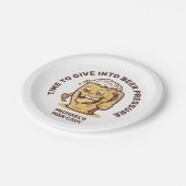 Grappig aangepaste tekst bier papieren bordje (Gekanteld)