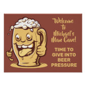 Grappig aangepaste tekst bier perfect poster (Voorkant)