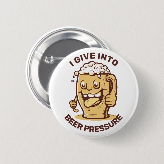 Grappig aangepaste tekst bier ronde button 5,7 cm (Voorkant /achterkant)