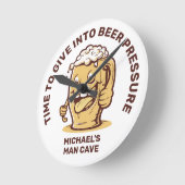 Grappig aangepaste tekst bier ronde klok (Hoek)