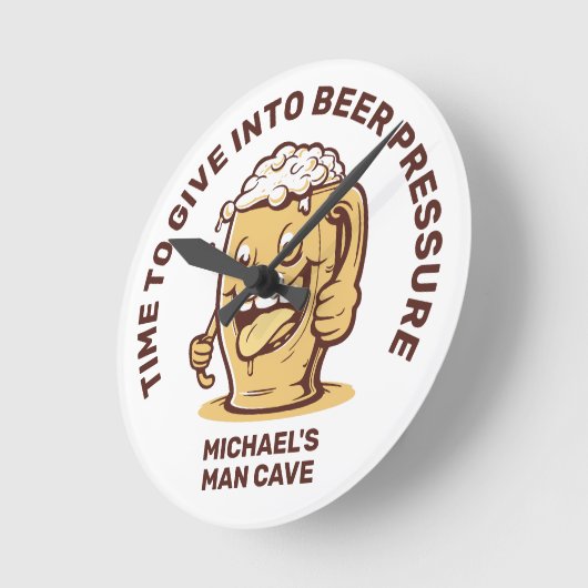 Grappig aangepaste tekst bier ronde klok (Hoek)
