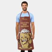 Grappig aangepaste tekst bier schort (Gedragen)