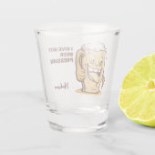 Grappig aangepaste tekst bier shot glas (Achterkant)