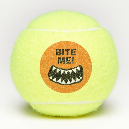 Grappig aangepaste tennisballen met monstertanden (Voorkant)