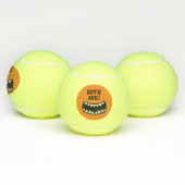 Grappig aangepaste tennisballen met monstertanden (Multi)