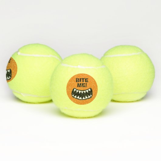 Grappig aangepaste tennisballen met monstertanden (Multi)