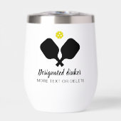 Grappig aangewezen Dinker Custom Pickleball Zwart (Voorkant)