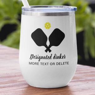 Grappig aangewezen Dinker Custom Pickleball Zwart