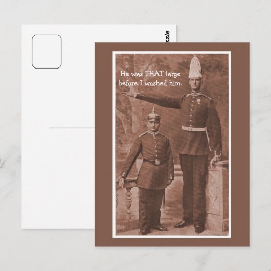 Grappig aanpasbaar militair briefkaart (Voorkant / Achterkant)