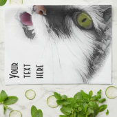 Grappig, aanpasbare kat theedoek (Gevouwen)