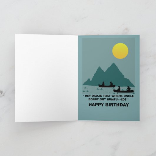 Grappig, aanstootgevend Deliverance thema Verjaard Kaart (Binnen)