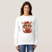 Grappig Aap Kerst Sweatshirt (Voorkant volledig)