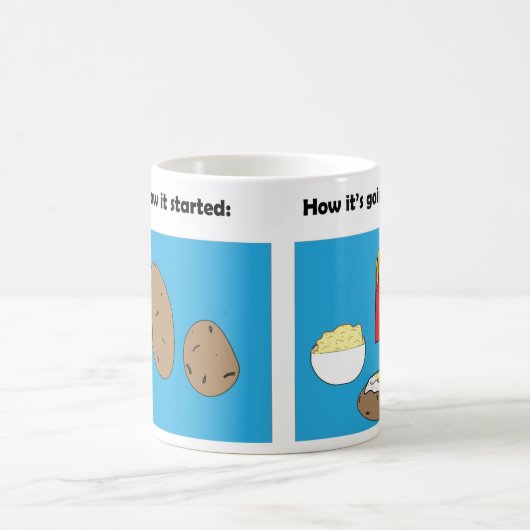 Grappig aardappel meme mok (Center)