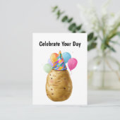 Grappig Aardappel Verjaardagscadeau aardappel Briefkaart (Staand voorkant)