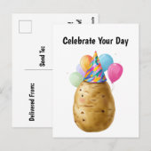 Grappig Aardappel Verjaardagscadeau aardappel Briefkaart (Voorkant / Achterkant)