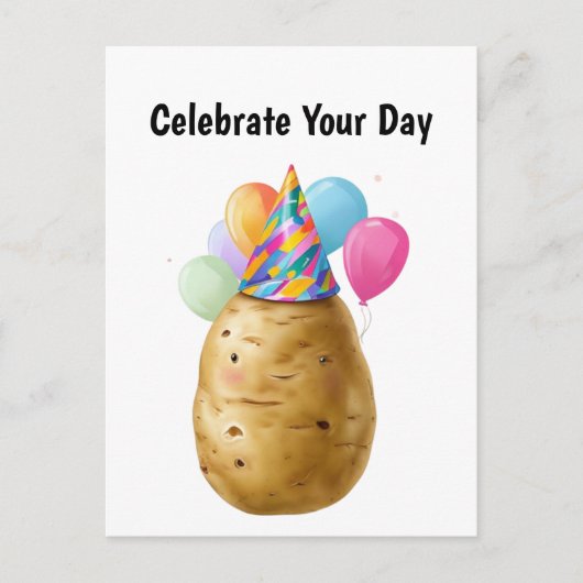 Grappig Aardappel Verjaardagscadeau aardappel Briefkaart (Voorkant)