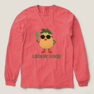 Grappig Aardappel Vrouwen T-shirt met Lange Mouwen