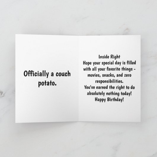 Grappig Aardappelverjaardagscadeau met Party Pet Kaart (Binnen)