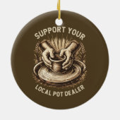 Grappig aardewerk steun je lokale pot verkoper kun keramisch ornament (Achterkant)