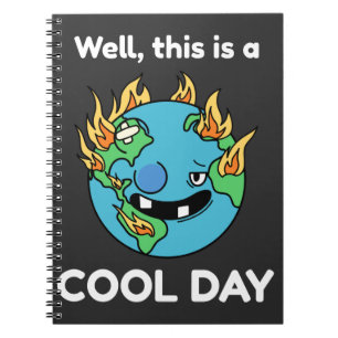 Grappig aardopwarmingseffect Dit is een goede dag Notitieboek