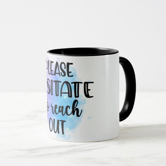 Grappig, aarzel niet om contact op te nemen mok (Voorkant rechts)