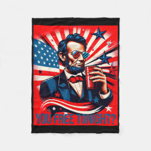 Grappig Abe Lincoln 4 juli Patriotic American U Fleece Deken